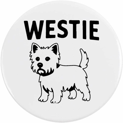 Westie dog button lapel - 'westie, /