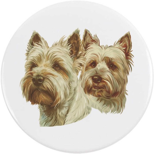 Westie dog couple button - dog, couple'
