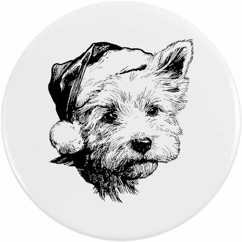Westie dog santa hat - dog, in