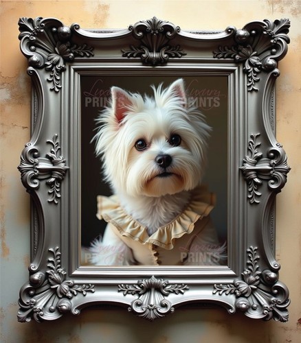 Westie dog canvas print - dog,