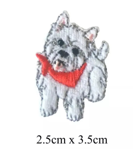 Small sitting white westie dog - westie,