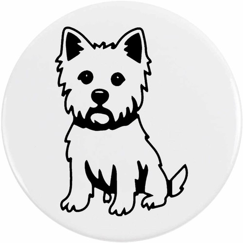Westie dog button - 'westie,